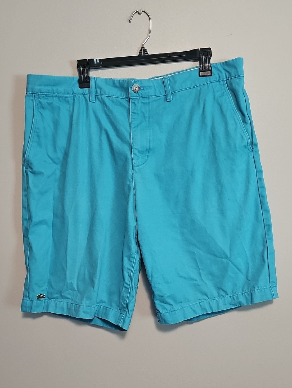 Lacoste Men's Bright Turquoise Flat-Front Shorts